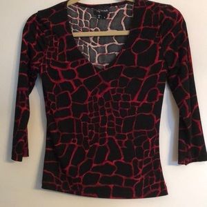 My Michelle Polyester/Spandex V-Neck Top